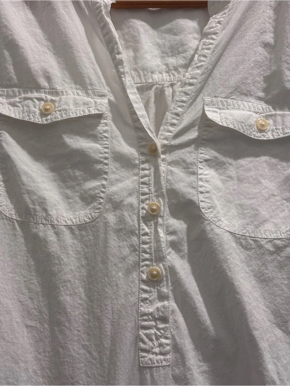 J. Crew White Long-Sleeve Button Down Shirt